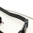 PRADA Sydney Chain Shoulder Bag Leather 2way Black Pink Silver Auth 186637SAM-14