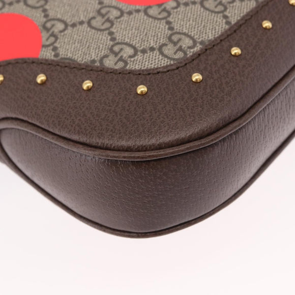 GUCCI Jackie 1961 GG Supreme Bag PVC Leather 3way Beige 678843 Auth 186639SM
