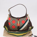 GUCCI Jackie 1961 GG Supreme Bag PVC Leather 3way Beige 678843 Auth 186639SM-12