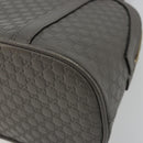 GUCCI Micro GG Canvas Guccissima Bag Leather 2way Gray Gold 449654 Auth 186642V-12