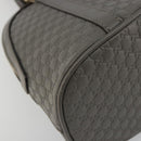 GUCCI Micro GG Canvas Guccissima Bag Leather 2way Gray Gold 449654 Auth 186642V-13