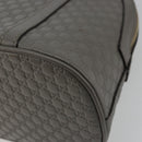 GUCCI Micro GG Canvas Guccissima Bag Leather 2way Gray Gold 449654 Auth 186642V-14