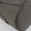 GUCCI Micro GG Canvas Guccissima Bag Leather 2way Gray Gold 449654 Auth 186642V-15