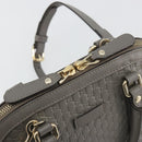 GUCCI Micro GG Canvas Guccissima Bag Leather 2way Gray Gold 449654 Auth 186642V-17
