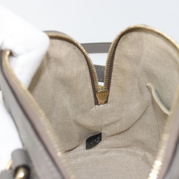 GUCCI Micro GG Canvas Guccissima Bag Leather 2way Gray Gold 449654 Auth 186642V