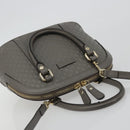GUCCI Micro GG Canvas Guccissima Bag Leather 2way Gray Gold 449654 Auth 186642V-6