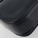 CELINE Hand Bag Leather 2way Navy Gold Auth 186644A-15