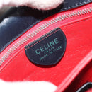 CELINE Hand Bag Leather 2way Navy Gold Auth 186644A-20