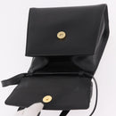 Salvatore Ferragamo Vala Ribbon Hand Bag Leather 2way Black Gold Auth 186645A-17