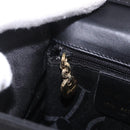 Salvatore Ferragamo Vala Ribbon Hand Bag Leather 2way Black Gold Auth 186645A-22