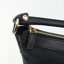 GUCCI GG Canvas Abbey Shoulder Bag Black Silver Silver 153025 Auth 186646SAV-9