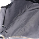 GUCCI GG Canvas Abbey Shoulder Bag Black Silver Silver 153025 Auth 186646SAV-10