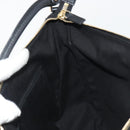 GUCCI GG Canvas Abbey Shoulder Bag Black Silver Silver 153025 Auth 186646SAV-20