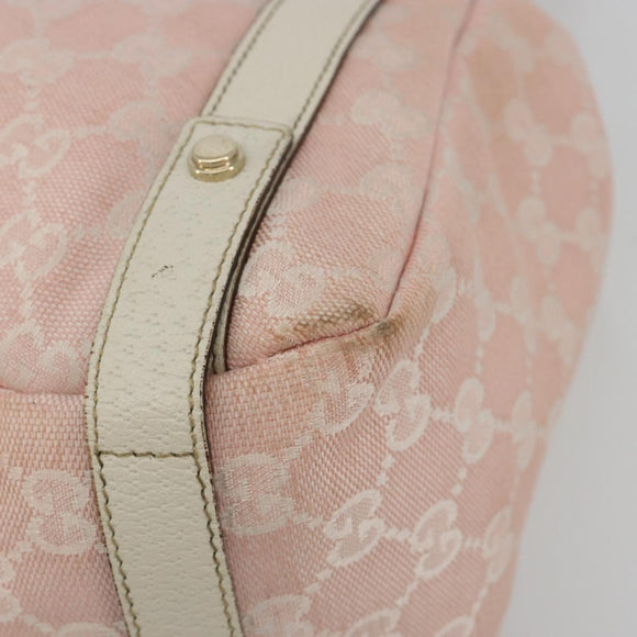 GUCCI GG Canvas Abbey Tote Bag Pink Gold 130736 Auth 186647
