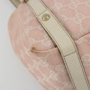 GUCCI GG Canvas Abbey Tote Bag Pink Gold 130736 Auth 186647-14