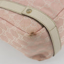 GUCCI GG Canvas Abbey Tote Bag Pink Gold 130736 Auth 186647-16
