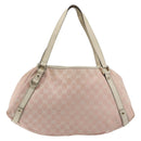GUCCI GG Canvas Abbey Tote Bag Pink Gold 130736 Auth 186647-13