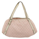 GUCCI GG Canvas Abbey Tote Bag Pink Gold 130736 Auth 186647-2