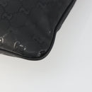 GUCCI GG Implementation Shoulder Bag PVC Black Silver 201538 Auth 186648V-8