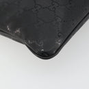 GUCCI GG Implementation Shoulder Bag PVC Black Silver 201538 Auth 186648V-15