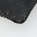 GUCCI GG Implementation Shoulder Bag PVC Black Silver 201538 Auth 186648V-17