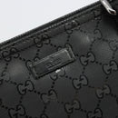 GUCCI GG Implementation Shoulder Bag PVC Black Silver 201538 Auth 186648V-18