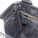 GUCCI GG Implementation Shoulder Bag PVC Black Silver 201538 Auth 186648V-21