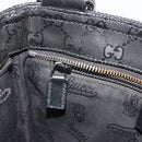 GUCCI GG Implementation Shoulder Bag PVC Black Silver 201538 Auth 186648V-22