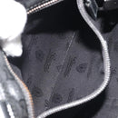 GUCCI GG Implementation Shoulder Bag PVC Black Silver 201538 Auth 186648V-23