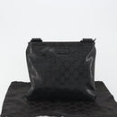 GUCCI GG Implementation Shoulder Bag PVC Black Silver 201538 Auth 186648V-12