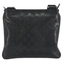 GUCCI GG Implementation Shoulder Bag PVC Black Silver 201538 Auth 186648V-2
