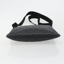 GUCCI GG Implementation Shoulder Bag PVC Black Silver 201538 Auth 186648V-5