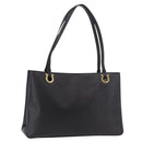 Salvatore Ferragamo Tote Bag Leather Black Gold Auth 186649A-1
