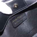 Salvatore Ferragamo Tote Bag Leather Black Gold Auth 186649A-12