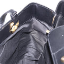 Salvatore Ferragamo Tote Bag Leather Black Gold Auth 186649A-19