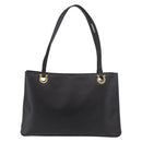 Salvatore Ferragamo Tote Bag Leather Black Gold Auth 186649A-13