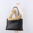 Salvatore Ferragamo Tote Bag Leather Black Gold Auth 186649A-25