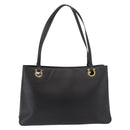 Salvatore Ferragamo Tote Bag Leather Black Gold Auth 186649A-2