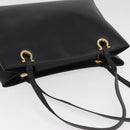 Salvatore Ferragamo Tote Bag Leather Black Gold Auth 186649A-6