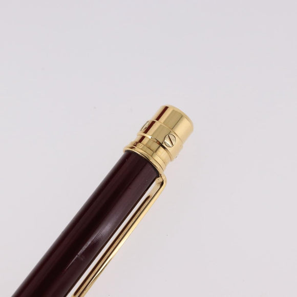 CARTIER Santos de Cartier Ballpoint Ballpoint Pen metal Bordeaux Auth 186650M