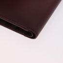 CARTIER Must Line Bifold Wallet Leather Bordeaux Gold Auth 186651A-17