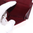 CARTIER Must Line Bifold Wallet Leather Bordeaux Gold Auth 186651A-11