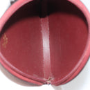 CARTIER Must Line Coin Purse Leather Bordeaux Gold Auth 186652A-10