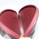 CARTIER Must Line Coin Purse Leather Bordeaux Gold Auth 186652A-18