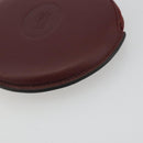 CARTIER Must Line Coin Purse Leather Bordeaux Gold Auth 186652A-7