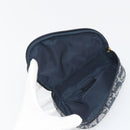 Christian Dior Trotter Canvas Accessory Pouch Navy Gold Auth 186653A-14