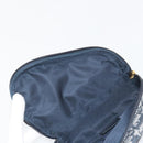 Christian Dior Trotter Canvas Accessory Pouch Navy Gold Auth 186653A-15