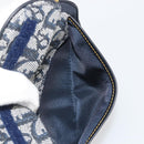 Christian Dior Trotter Canvas Accessory Pouch Navy Gold Auth 186653A-19