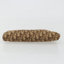Christian Dior Trotter Canvas Clutch Bag Brown Gold Auth 186654-7