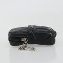 CHANEL Matelasse Cambon Line Pouch Lamb Skin Black CC Auth 186655-5